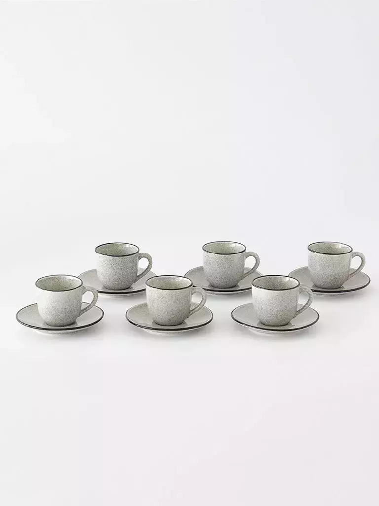 [AAF372] SET X6 TAZA DE CAFE CON PLATO PEDRA GREY 90 ML - eCommerce 4