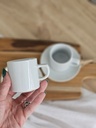 [AAC729.0] SET X6 TAZAS DE CERAMICA BLANCA LISA CON PLATO - eCommerce 2