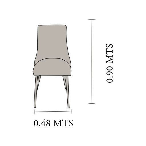 [AAF404] SILLA DANUBIO LINO GRIS - eCommerce 4