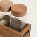 [AAH186] Set x2 especieros de vidrio con madera de acacia - eCommerce 3
