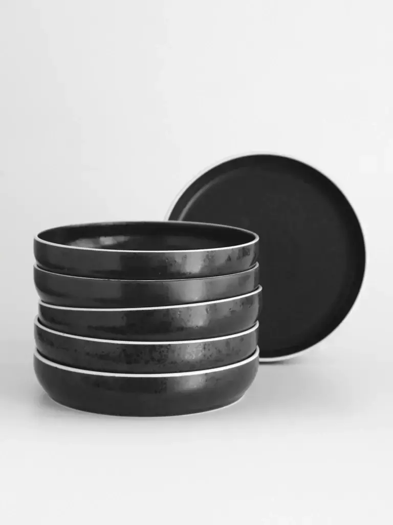 [AAF987] Set x6 plato hondo porcelana aster granit - eCommerce 6