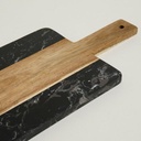 [AAD716.0] TABLA MARMOL NEGRO Y MADERA CON MANGO 38X18 - eCommerce 3