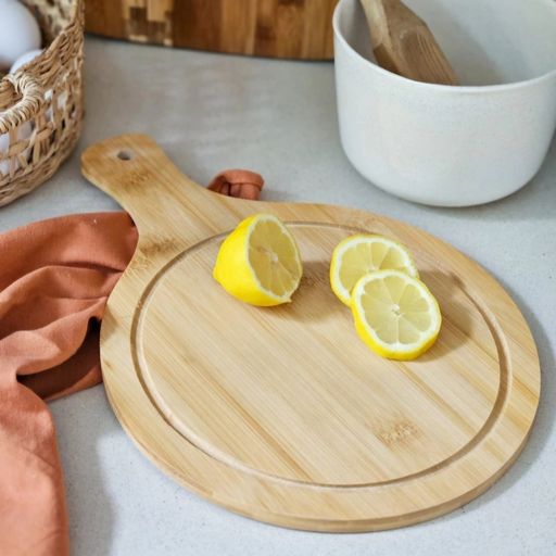 [AAE920] TABLA REDONDA CON MANGO 24X36CM BAMBOO - eCommerce 3