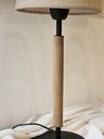 [AAD007.1] VELADOR CON CILINDRO DE MADERA - BASE REDONDA PANTALLA CONICA NEGRO - eCommerce 3