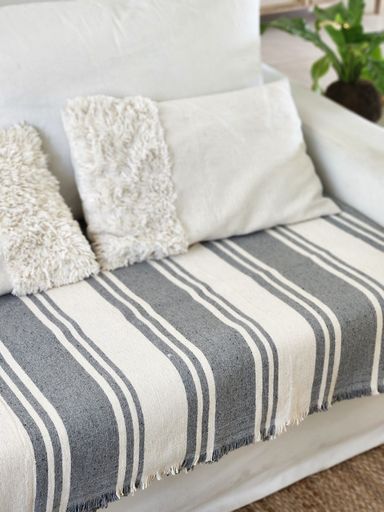 [AAH665] ALFOMBRA MANTA RUSTICA MIL RAYAS NEGRA - eCommerce 2