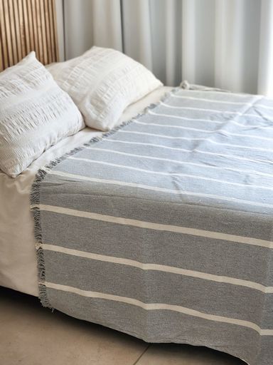 [AAH665] ALFOMBRA MANTA RUSTICA MIL RAYAS NEGRA - eCommerce 7