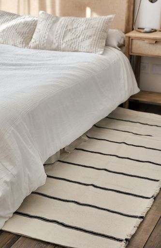[AAH665] ALFOMBRA MANTA RUSTICA MIL RAYAS NEGRA - eCommerce 8