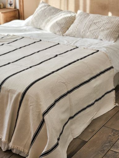 [AAH665] ALFOMBRA MANTA RUSTICA MIL RAYAS NEGRA - eCommerce 9