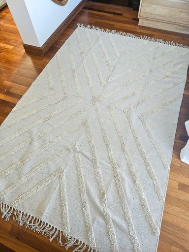 [AAE907] ALFOMBRA 160 X 230 CM BASE TEJIDA CON X CONCÉNTRICAS GRIS - eCommerce 5