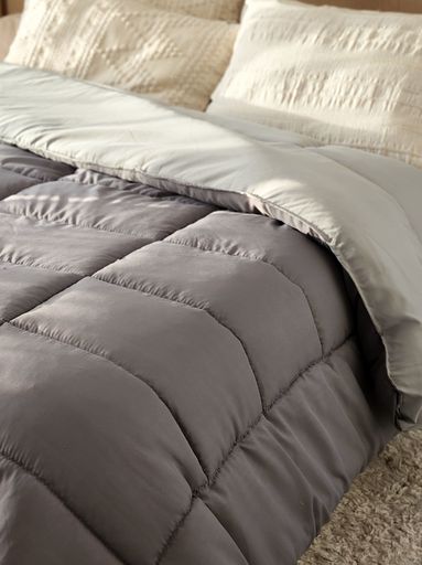 [AA887] EDREDÓN HOTELERO CUADRADOS - GRIS KING QUEEN (230X230) - eCommerce 3