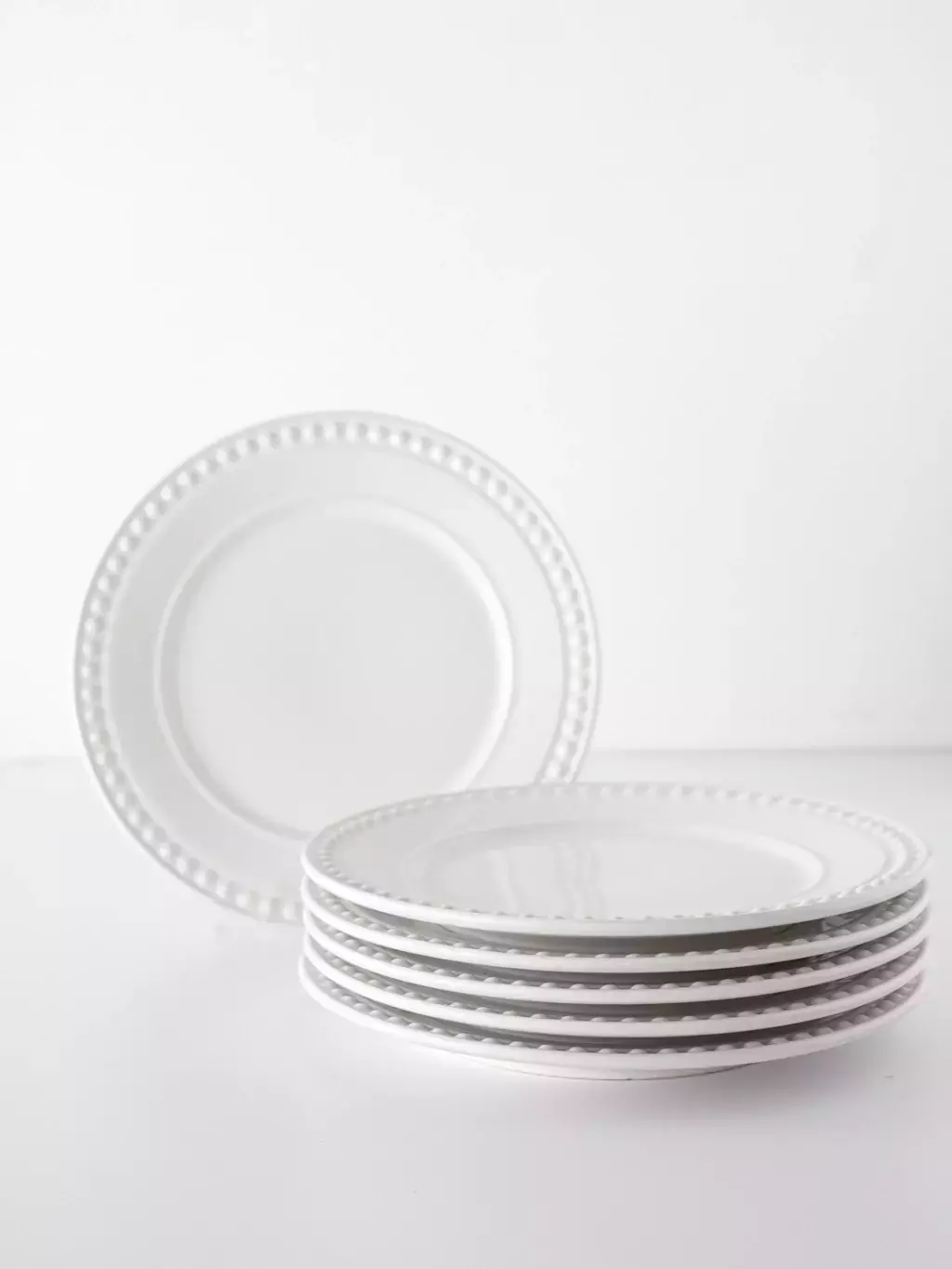 [AAE678] SET X6 PLATO PLAYO STONEWARE ATENAS BLANCO 26 CM - eCommerce 2