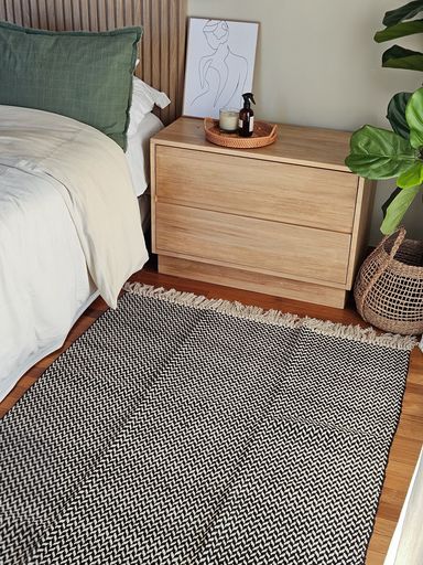 [AAH108] Alfombra Diagonales Zigzag Negro 80x150 cm - eCommerce 3