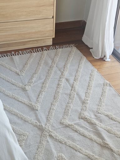 [AAE907] ALFOMBRA 160 X 230 CM BASE TEJIDA CON X CONCÉNTRICAS GRIS - eCommerce 6
