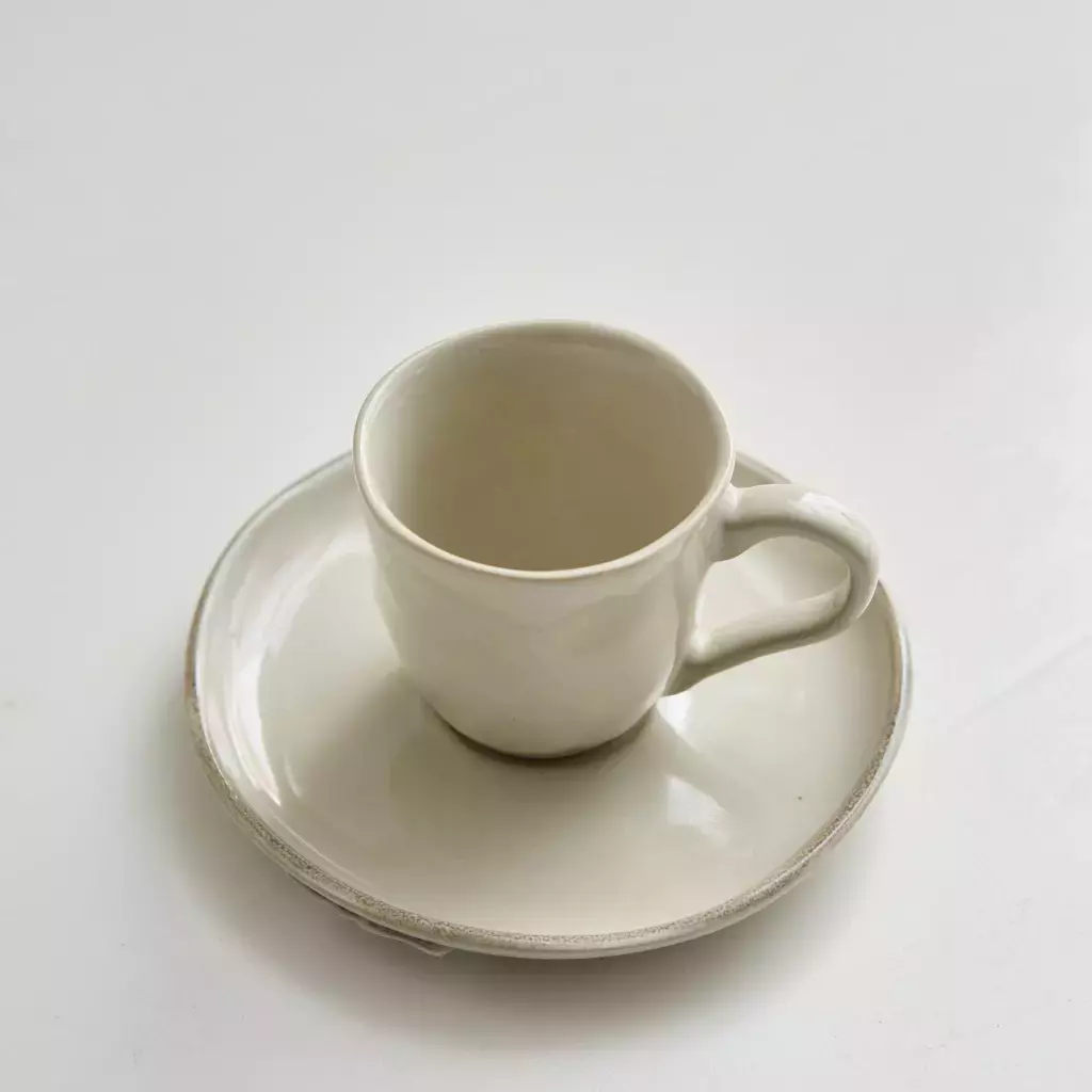 [AAE629] SET X6 TAZA Y PLATO CAFÉ 120ML LINEA ORGANICA PLAIN RUSTICA - eCommerce 2