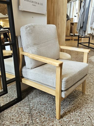 [AAH975] Sillon Haru chenille Taupe - eCommerce 2