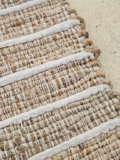 [AAH998] Alfombra Yute 160 x 230 cm con lineas blancas - eCommerce 4