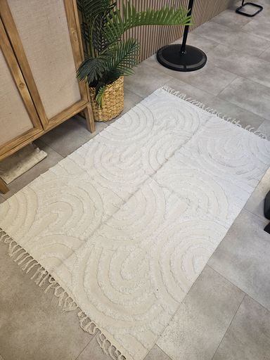 [AAH831] Alfombra natural con arcos invertidos y flecos - eCommerce 2