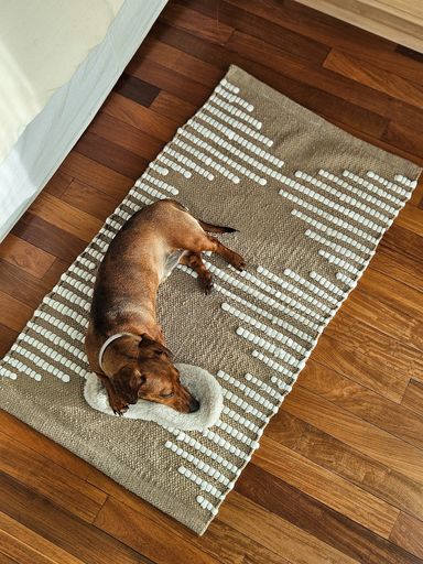 [AAG107] Alfombra beige con tramado blanco 50x80 - eCommerce 3