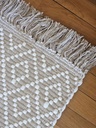 [AAH030] Alfombra beige trama rombo blanco 50x80 cm - Chica - eCommerce 3