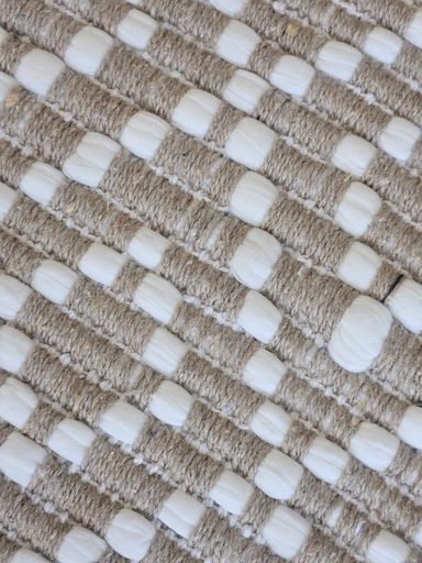 [AAH030] Alfombra beige trama rombo blanco 50x80 cm - Chica - eCommerce 4
