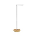 [AAI0170] Porta rollo papel higienico rebatible de acero blanco base de bambu - eCommerce 2