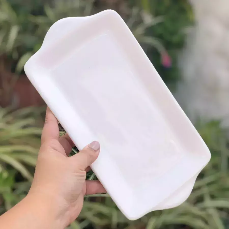 [AAF970] BANDEJA RECTANGULAR LISA BLANCA - eCommerce 4