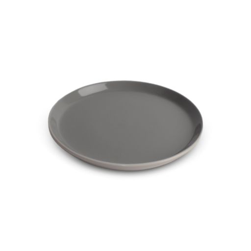 [AAD004] Set x6 platos postre gris-blanco brillante - eCommerce 2