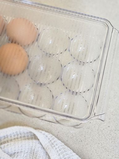 [AAI320] Huevera para 15 huevos con tapa rayada 37x15x7,5 - eCommerce 2