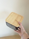 [AAI254] CaJa Organizadora Metal con Tapa Bamboo blanca - eCommerce 3