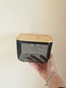 [AAI255] CaJa Organizadora Metal con Tapa Bamboo Negra - eCommerce 4