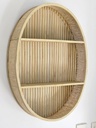 [AAI515] Estanteria de bambu circular con lineas verticales - eCommerce 2