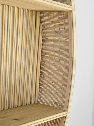 [AAI515] Estanteria de bambu circular con lineas verticales - eCommerce 3