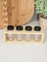 [AAI798] Especiero rectangular de bamboo con 4 frascos de vidrio - eCommerce 2