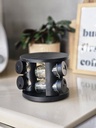 [AAI799] Especiero redondo negro con 6 frascos de vidrio - eCommerce 2