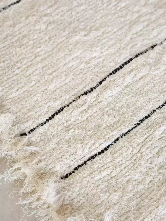 [AAF341] ALFOMBRA ALGODON RAYA NEGRA MAIA 100X60 CM - eCommerce 3