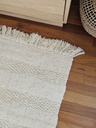 [AAF206] ALFOMBRA ALGODÓN NATURAL FRANJAS PELOS CON FLECOS 55X85 CM - eCommerce 3