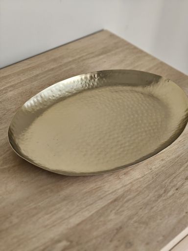 [AB456] BANDEJA OVALADA MARTILLADA DORADO - eCommerce 2