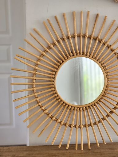 ESPEJO RATTAN VARILLAS 70CM