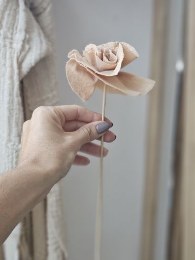 FLOR DE TELA XL BEIGE