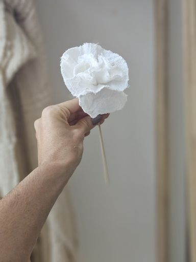 FLOR DE TELA XL BLANCO
