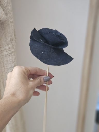 FLOR DE TELA XL NEGRO