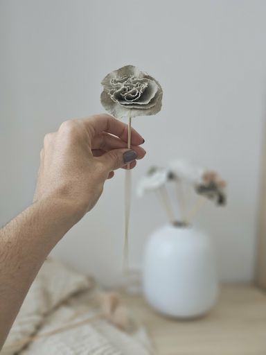 FLOR DE TELA XL VISON
