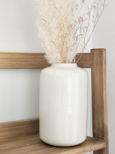 FLORERO CILINDRO BLANCO PEQUEÑO (13X21 ALTO)