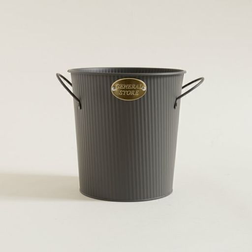 FRAPERA DE METAL GRIS CON ASAS GENERAL STORE 20X20X17 CM