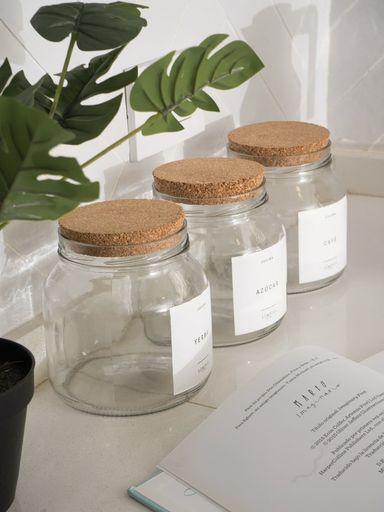 FRASCO LARGE 1500 ML/TAPA CORCHO CAFÉ