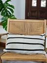FUNDA DE ALMOHADON GAMARRA OPTICO-NEGRO 60X40
