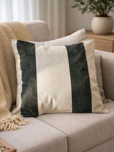 FUNDA DE ALMOHADON GUERNICA NEGRO 60X60