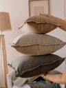 FUNDA DE ALMOHADON PANA RAYADA 50X50 - VISON