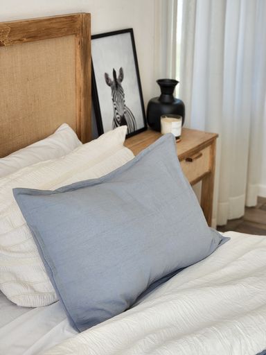 FUNDA DE ALMOHADON TUSSOR GRIS ELEFANTE 50X70