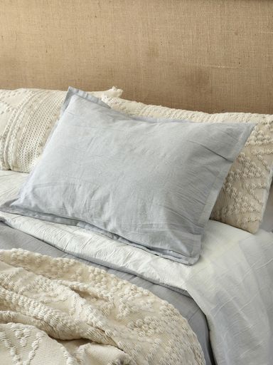 FUNDA DE ALMOHADON TUSSOR GRIS PERLA 50X70